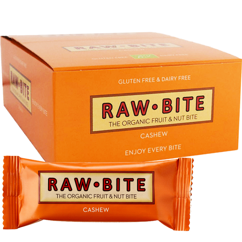 Hel Låda Rawbar "Cashew" 12 x 50g - 50% rabatt