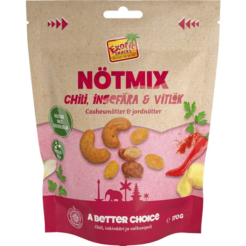 Nötmix Chili, Ingefära & Vitlök - 36% rabatt