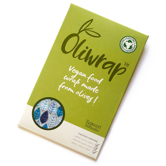 Rowen Stillwater Oliwrap Vegan Food Wrap Mixed Pack - Winter Leaf, 3 ark