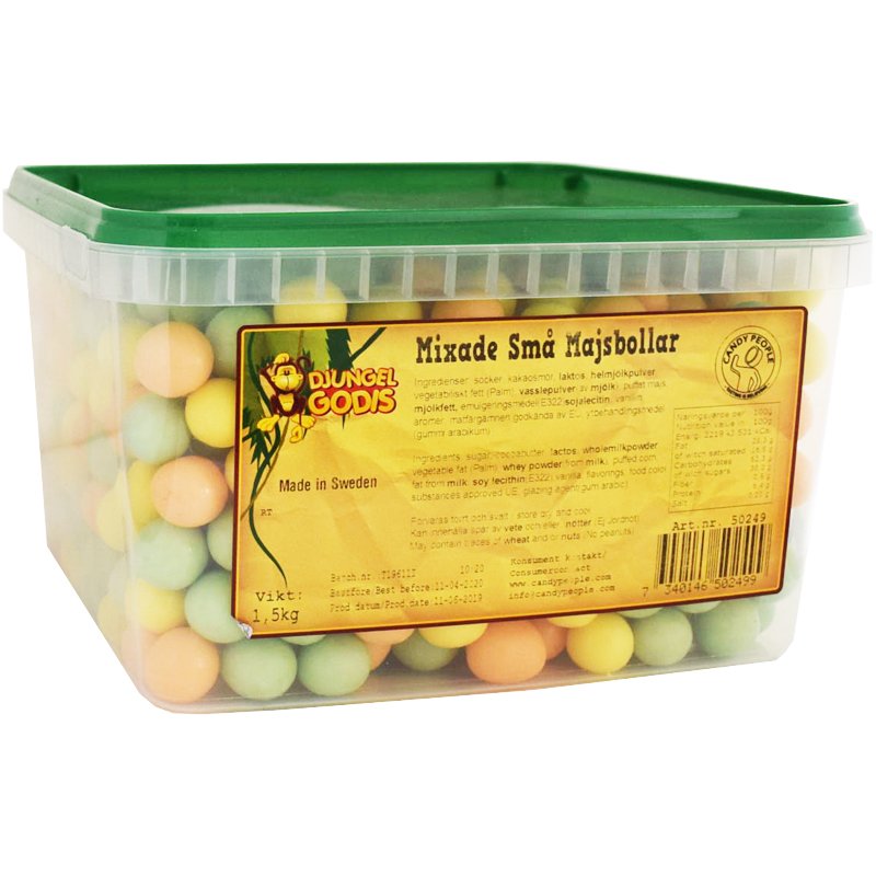Mixade små majsbollar 1,5 Kg - 53% rabatt