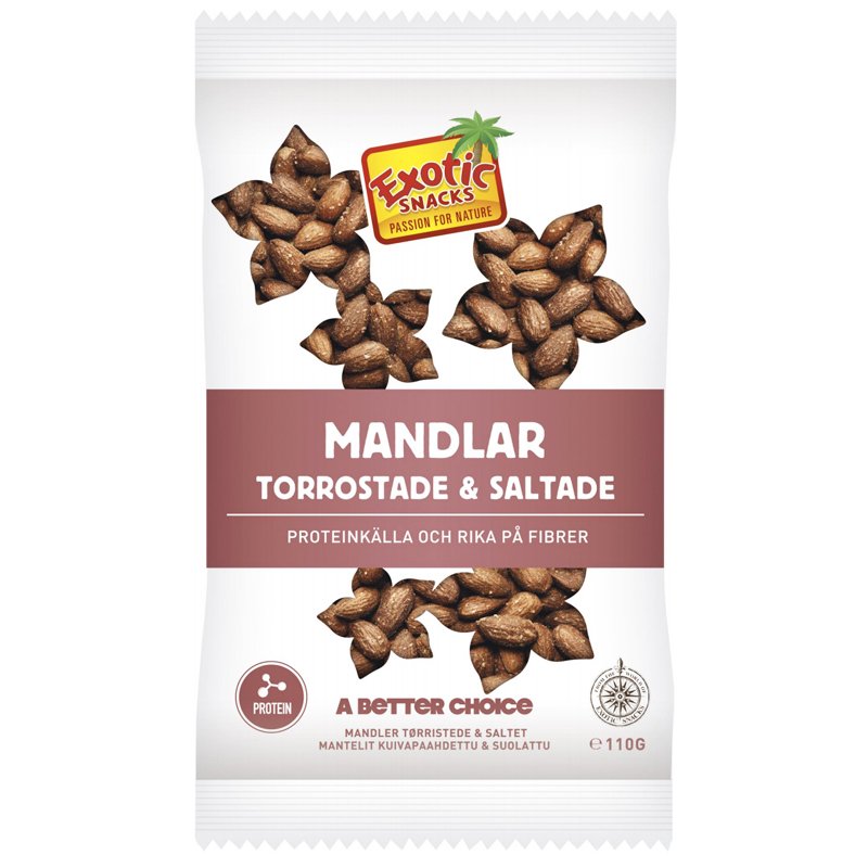Mandlar Torrostade & Saltade 110g - 50% rabatt