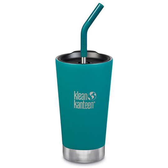 Klean Kanteen Isolerad Tumbler med Sugrör - Emerald Bay, 473 ml