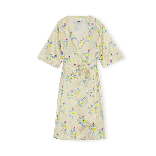 Satin Wrap Dress