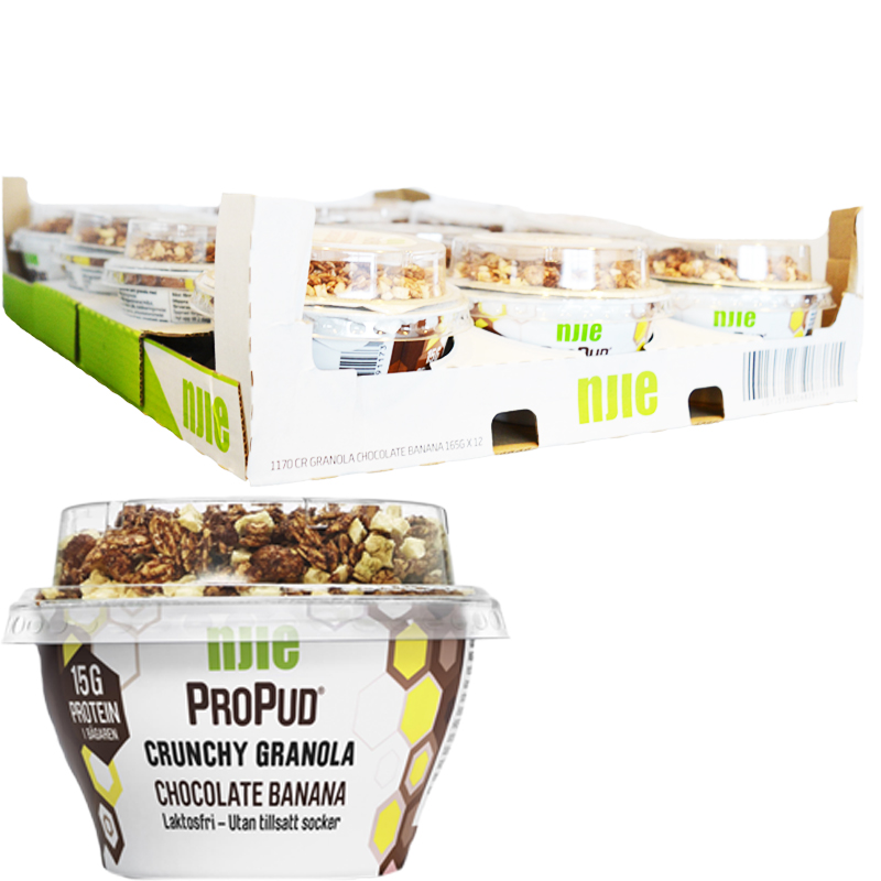 Hel Låda Proteinpudding "Chocolate & Banana" 12 x 165g - 58% rabatt