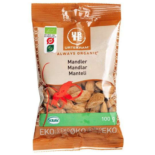 Urtekram Food Mandlar Söta, 100 g