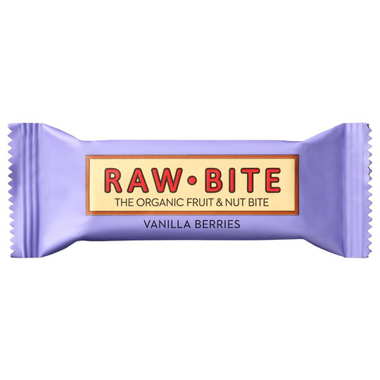 Rawbite Ekologisk Frukt- & Nötbar Bär & Vanilj, 50 g