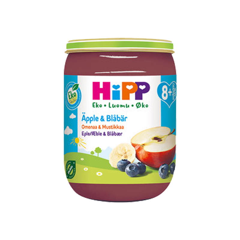 Eko Barnmat Äpple & Blåbär 190g - -160% rabatt