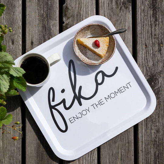 Bricka 32x32 cm Fika - Moments "Enjoy the moment"