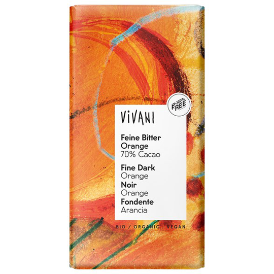 Vivani Ekologisk Mörk Choklad med Apelsin, 100 g